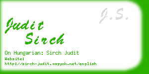 judit sirch business card